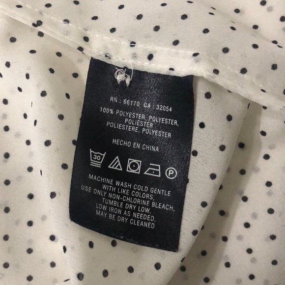 Anthropologie Maeve pintuck blouse polka dot back - Picture 6 of 8